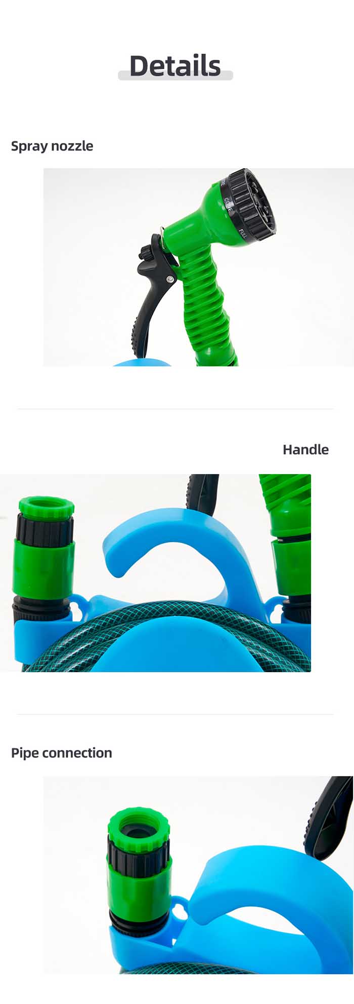 Produktdetails des Mini-Gartenschlauchaufroller-Sets 10Z01E