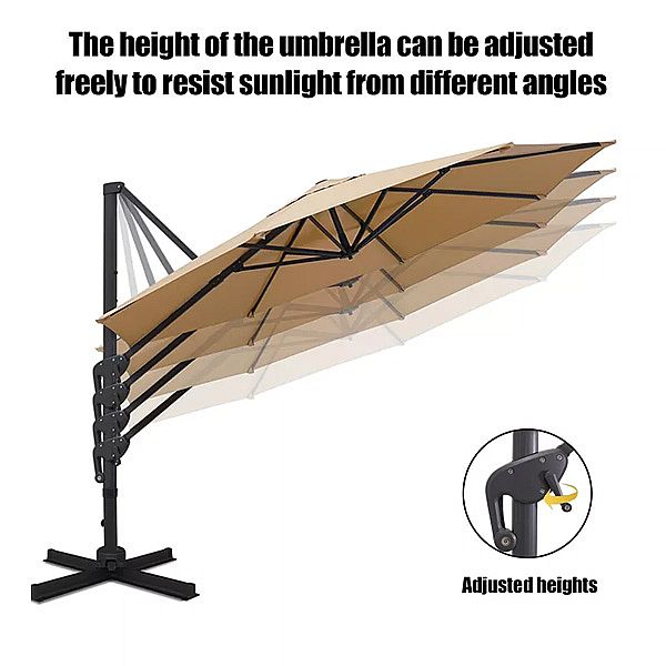Freitragender Sonnenschirm für den Außenbereich mit 360-Grad-Drehung - 11U01E