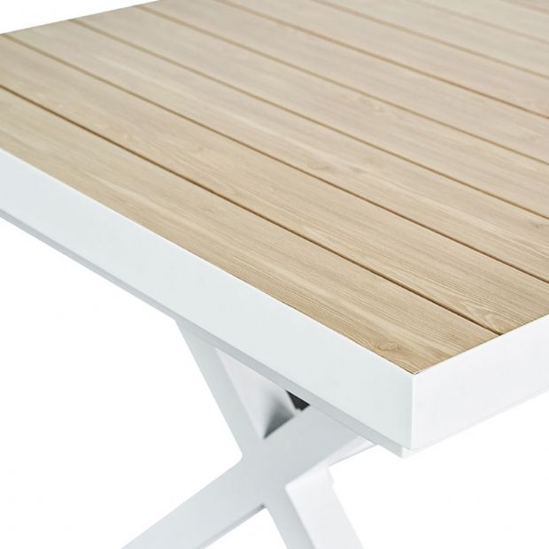 Ausziehbarer Esstisch aus Aluminium für den Terrassengarten - 11D04Z