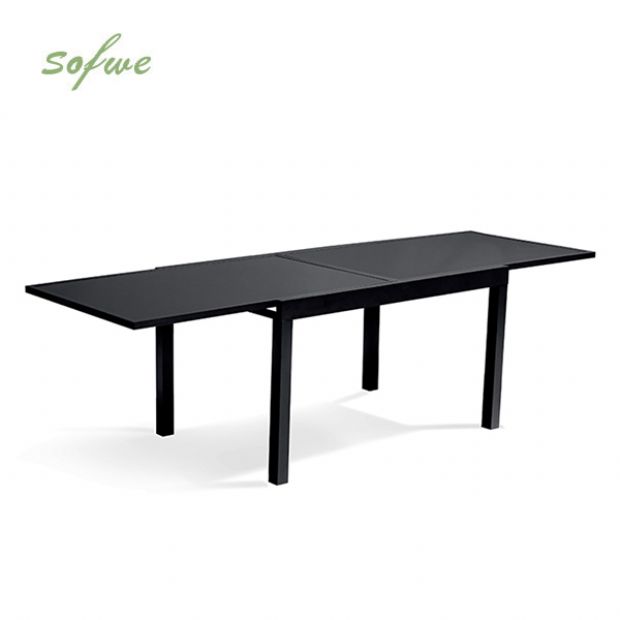 Ausziehbares, klappbares Esstisch-Set aus Aluminium - 11D05I