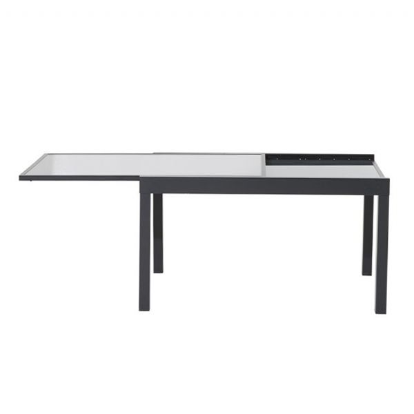 Ausziehbares, klappbares Esstisch-Set aus Aluminium - 11D05I