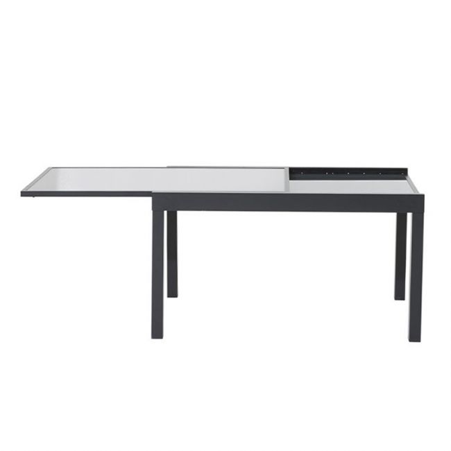 Ausziehbares, klappbares Esstisch-Set aus Aluminium - 11D05I