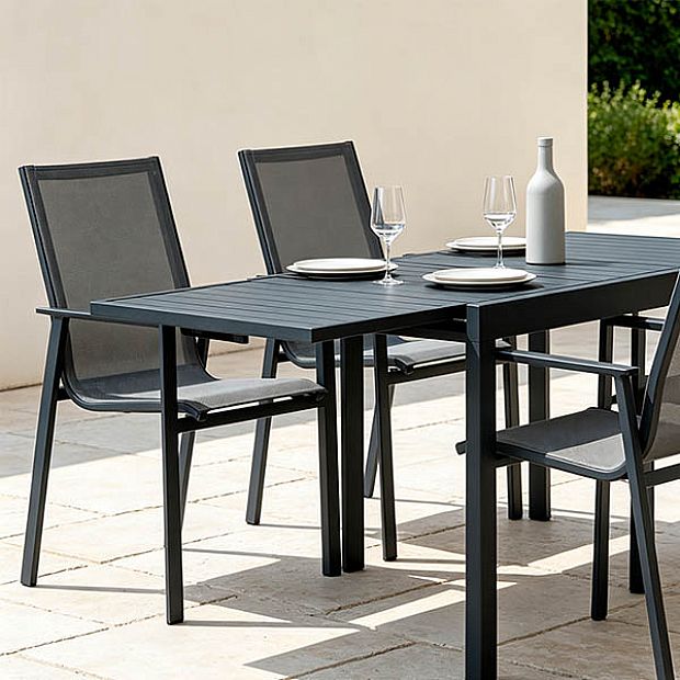 HF Patios Ausziehbarer Aluminium-Esstisch für den Außenbereich im Großhandel für Garten- und Terrassenmöbel - 11D08A
