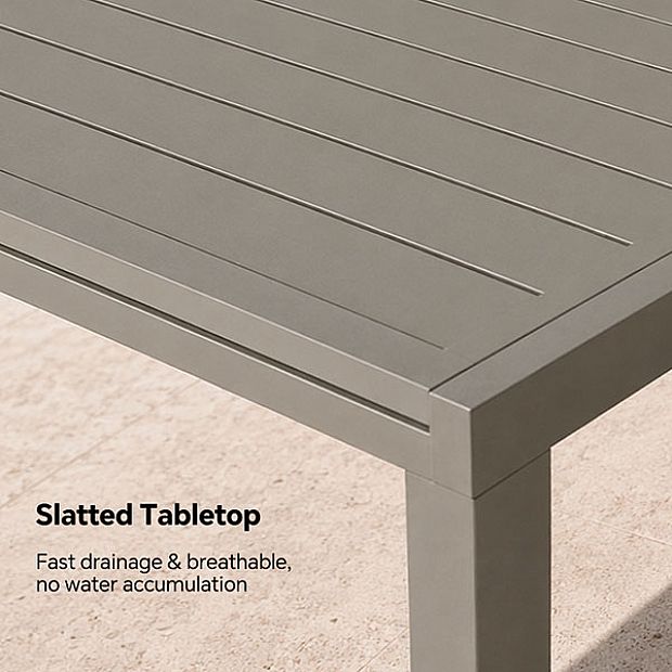 Ausziehbarer Aluminium-Esstisch für die Terrasse mit Lattenplatte im Großhandel - 11D08B