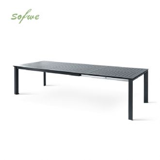Ausziehbarer Butterfly Flip-Esstisch aus Aluminium