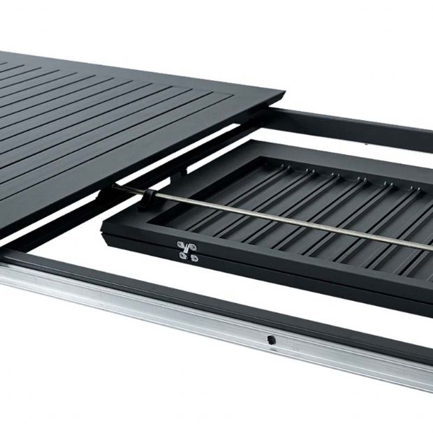 Ausziehbarer Butterfly Flip-Esstisch aus Aluminium - 11D08M