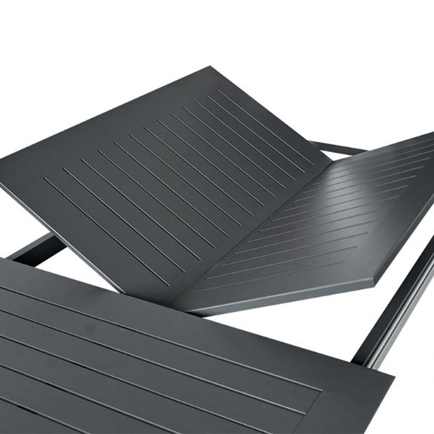 Ausziehbarer Butterfly Flip-Esstisch aus Aluminium - 11D08M
