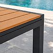 Ausziehbarer WPC-Esstisch für die Terrasse mit pulverbeschichtetem Aluminiumgestell im Großhandel - 11D10J