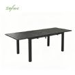 Ausziehbarer Terrassentisch aus Aluminium mit Klappplatten und Sonnenschirmloch für den Garten - 11D26B