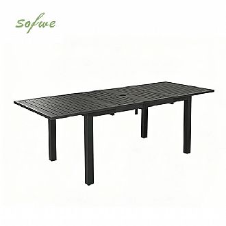 Ausziehbarer Terrassentisch aus Aluminium mit Klappplatten...