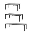Großhandel: Ausziehbarer Outdoor - Esstisch aus Aluminium mit Lamellenplatte - rechteckiger Terrassen - und Gartentisch - 11D26C