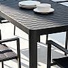 Großhandel: Ausziehbarer Outdoor - Esstisch aus Aluminium mit Lamellenplatte - rechteckiger Terrassen - und Gartentisch - 11D26C