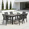 Großhandel: Ausziehbarer Outdoor - Esstisch aus Aluminium mit Lamellenplatte - rechteckiger Terrassen - und Gartentisch - 11D26C