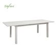 Weißer Aluminium-ausziehbarer Terrassentisch für 6-8 Personen - 11D26D