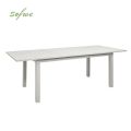 Weißer Aluminium-ausziehbarer Terrassentisch für 6-8 Personen - 11D26D