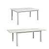 Weißer Aluminium-ausziehbarer Terrassentisch für 6-8 Personen - 11D26D