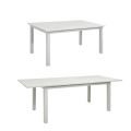 Weißer Aluminium-ausziehbarer Terrassentisch für 6-8 Personen - 11D26D