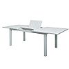 Weißer Aluminium-ausziehbarer Terrassentisch für 6-8 Personen - 11D26D