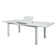 Weißer Aluminium-ausziehbarer Terrassentisch für 6-8 Personen - 11D26D