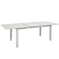 Weißer Aluminium-ausziehbarer Terrassentisch für 6-8 Personen - 11D26D