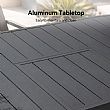 HF Patios Runder Ausziehbarer Esstisch aus Aluminium für den Außenbereich mit Butterfly-Auszug | Großhandel - 11D26L