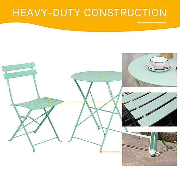 Bistro-Sets für den Außenbereich aus hochwertigem Stahl - 10B01C