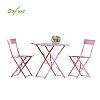 3-teiliges Courtyard Bistro-Set in Hellrosa, gefaltet - 10B01D