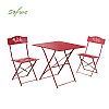 3-teiliges klappbares Gartenmöbel-Bistro-Set aus Metall - 10B01E