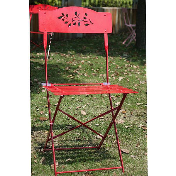 3-teiliges klappbares Gartenmöbel-Bistro-Set aus Metall - 10B01E