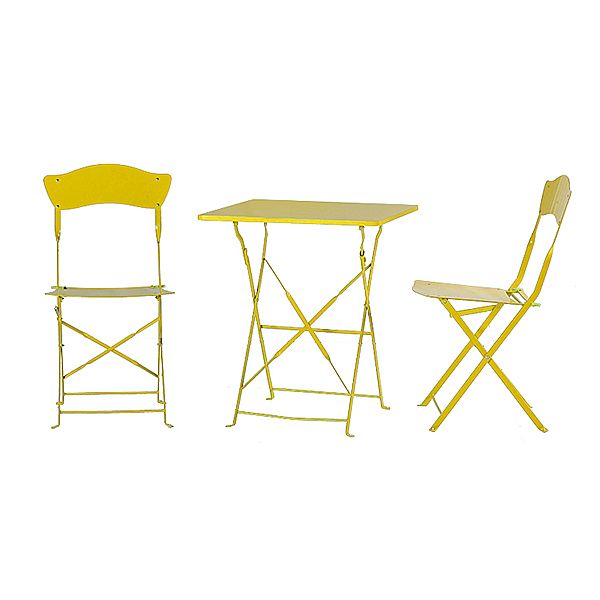 Klappbarer Terrassentisch und Stühle aus Metall für den Außenbereich - 10B01F