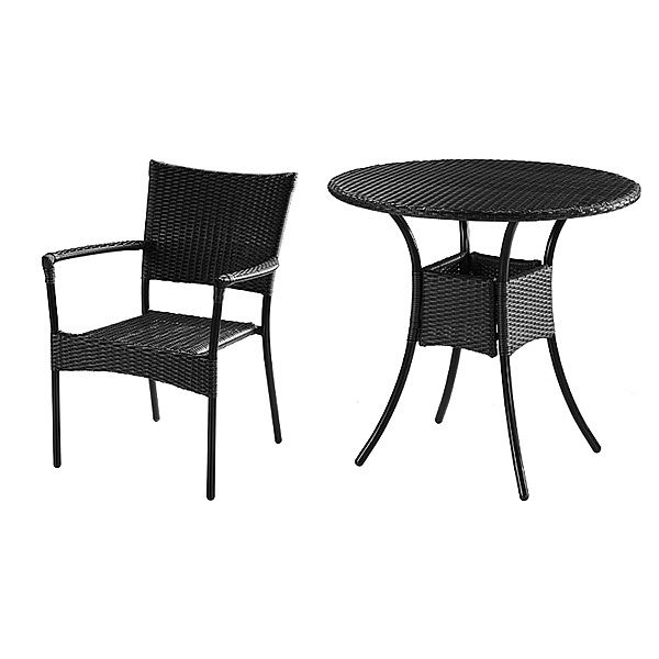 3-teiliges Bistro-Set aus Korbgeflecht - 10B01J