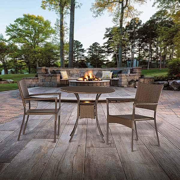 3-teiliges Bistro-Set aus Korbgeflecht - 10B01J