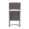 3-teiliges, zusammenklappbares Bistro-Set aus Korbgeflecht und Rattan - 10B01M