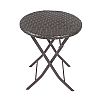 3-teiliges, zusammenklappbares Bistro-Set aus Korbgeflecht und Rattan - 10B01M