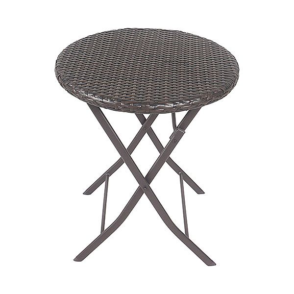 3-teiliges, zusammenklappbares Bistro-Set aus Korbgeflecht und Rattan - 10B01M