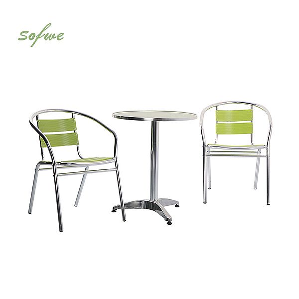 3-teiliges, wasserdichtes Bistro-Set aus Aluminium - 10B01S