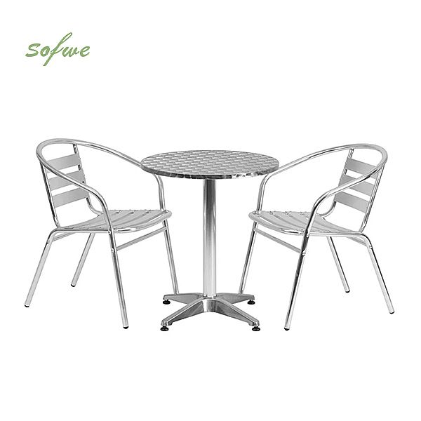 3-teiliges Aluminium-Bistro-Set - 10B01T