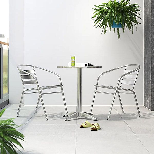 3-teiliges Aluminium-Bistro-Set - 10B01T