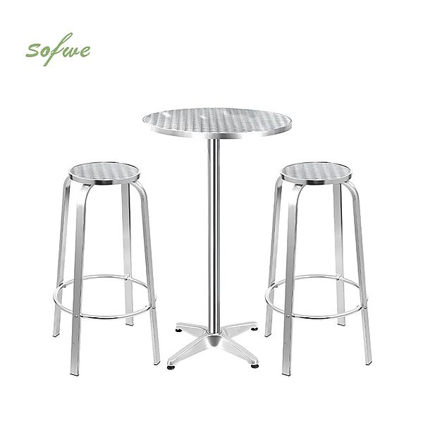 3-teiliges Outdoor-Bar-Set aus Aluminium - 10B01U