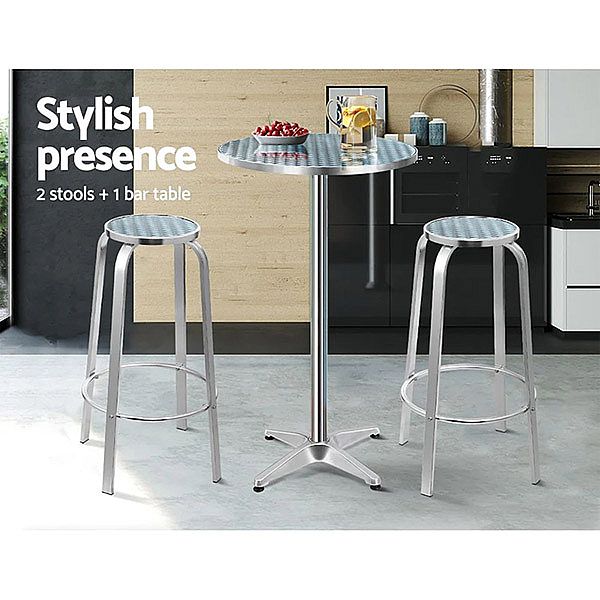 3-teiliges Outdoor-Bar-Set aus Aluminium - 10B01U