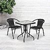 3-teiliges Rattan-Esstisch-Set - 10B01W