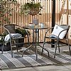 Rattan-Bistromöbel-Set mit rundem Tisch und Stühlen - 10B01X