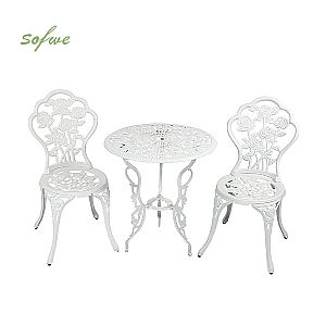 Antike Bistro-Sets aus gegossenem Aluminium für den...