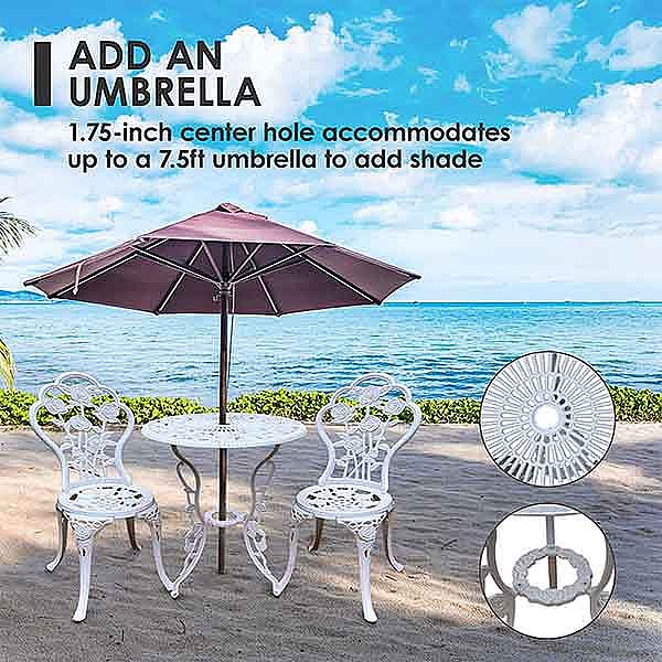 Antike Bistro-Sets aus gegossenem Aluminium für den Außenbereich - 10B02B