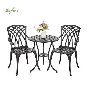 Modernes Garten-Bistro-Set aus Aluminiumguss