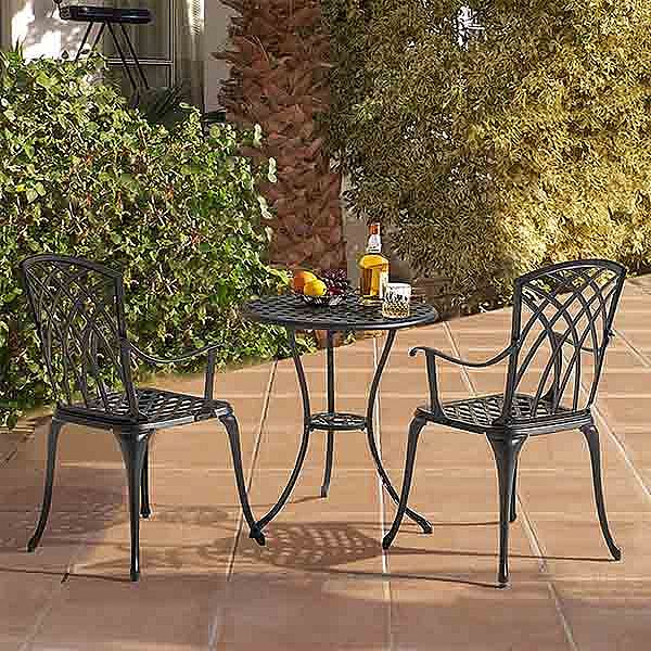 Modernes Garten-Bistro-Set aus Aluminiumguss - 10B02D