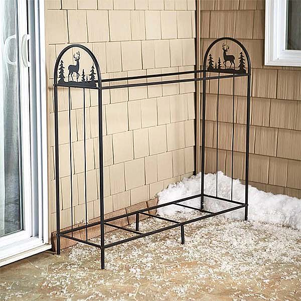 Kaminholzständer mit Rentiermuster - 12H01D