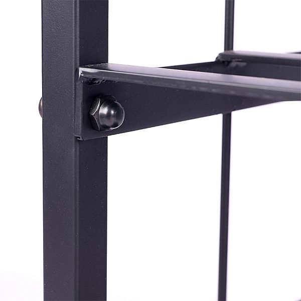 Lagerregal für Brennholz aus Eisen mit Kaminbesteck - 12H01F