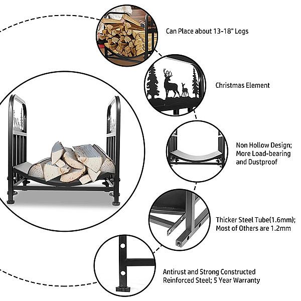 Großhandel für Brennholzständer mit weihnachtlichen Elementen - 12H01G