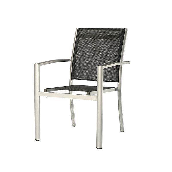 6-Personen-Esstischset für den Außenbereich mit Glasplatte - 11D01G